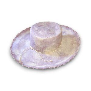 SENSI STUDIO Purple Lavender Tie Dye Panama Hat